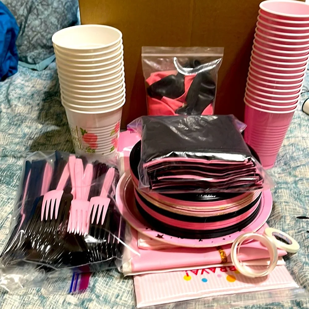 Pink and Black Party Accessories!